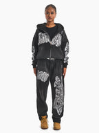 Jet black stray sweatpants