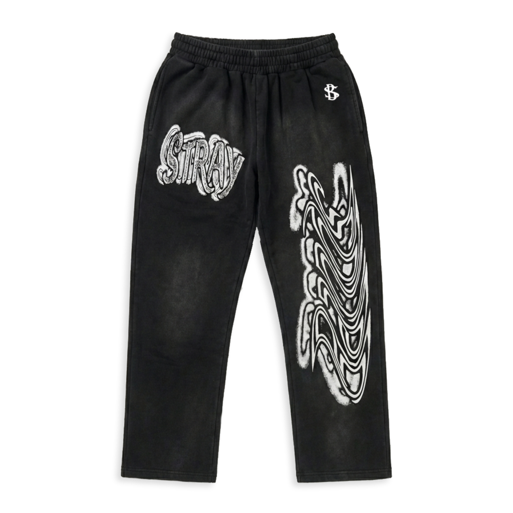 Jet black stray sweatpants