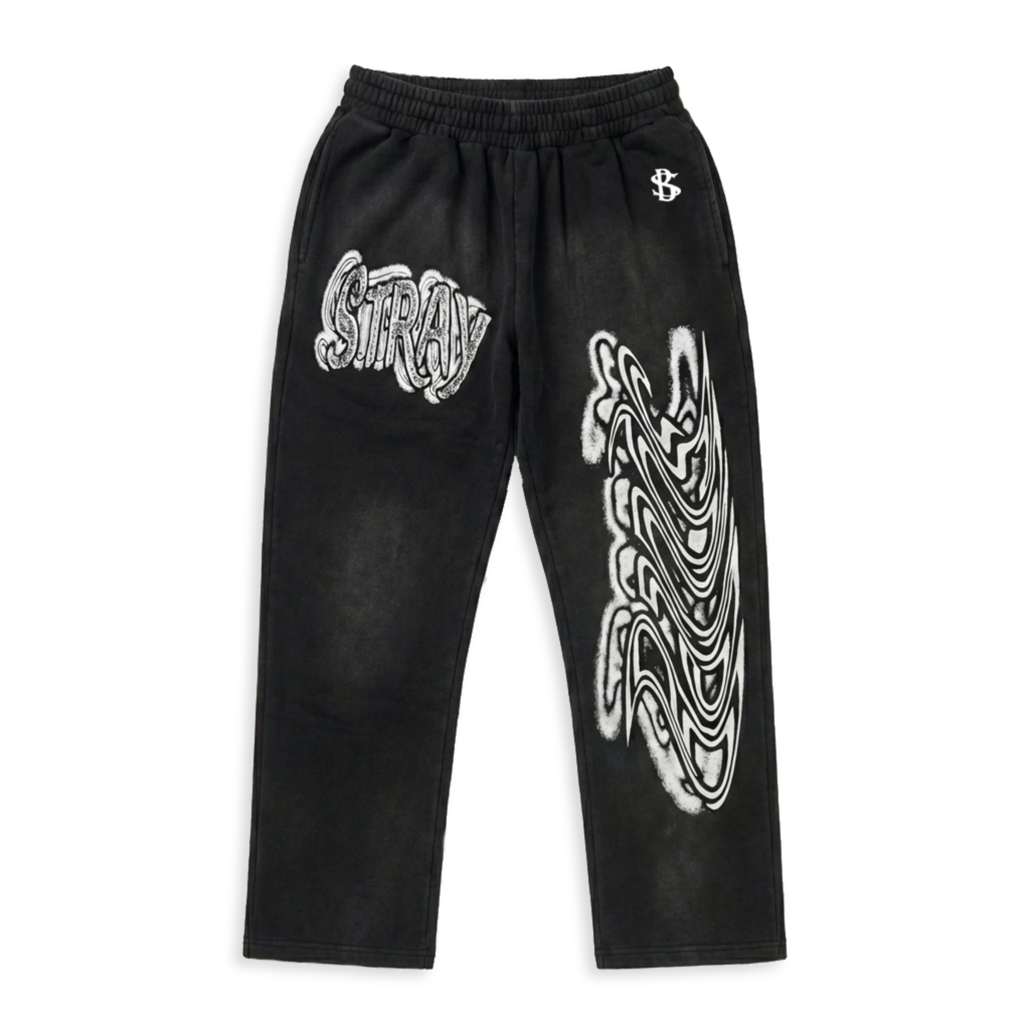 Jet black stray sweatpants